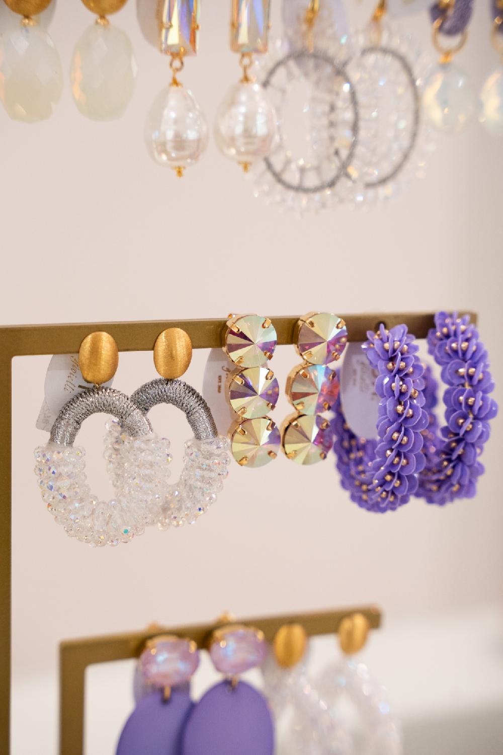 Lott. Gioielli Sjuul Oorbellen Octagon Fall Drie Stenen Holo