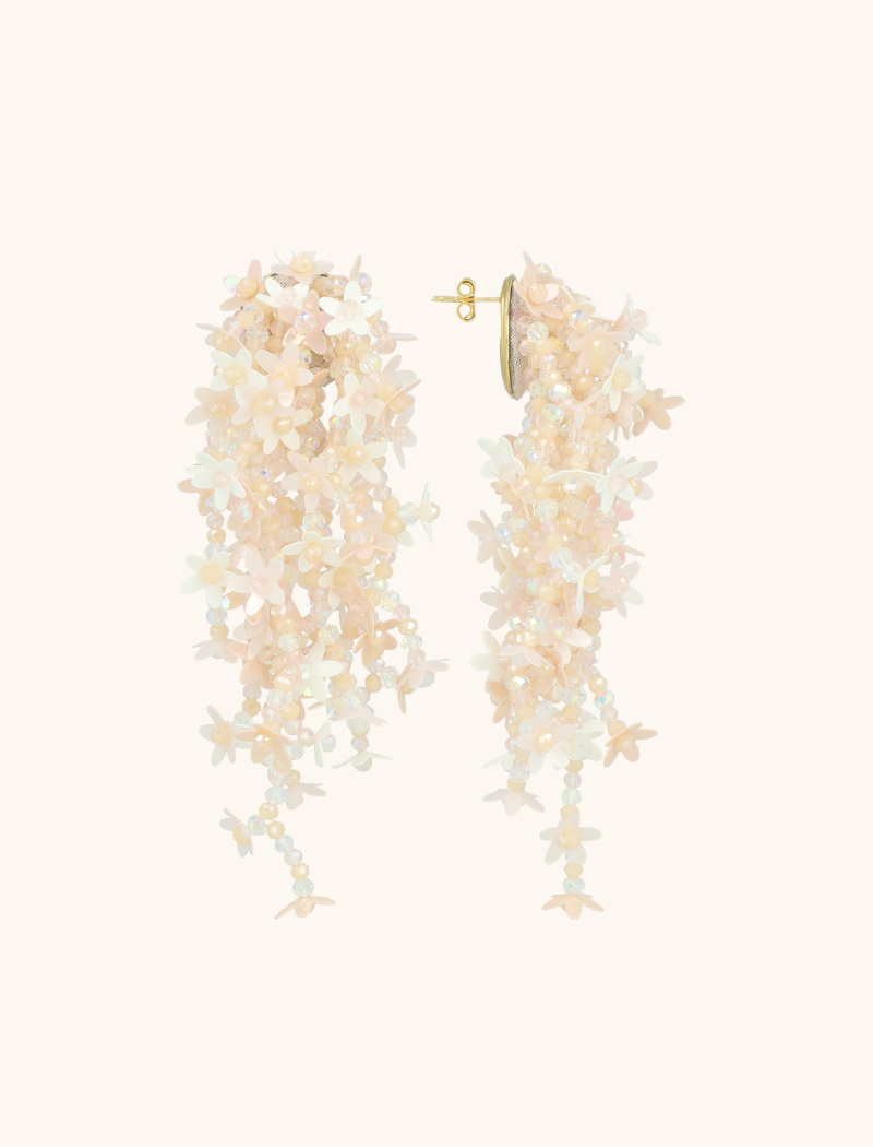 Lott. Gioielli Soft Pink Oorbellen Lilly Flower Strings L