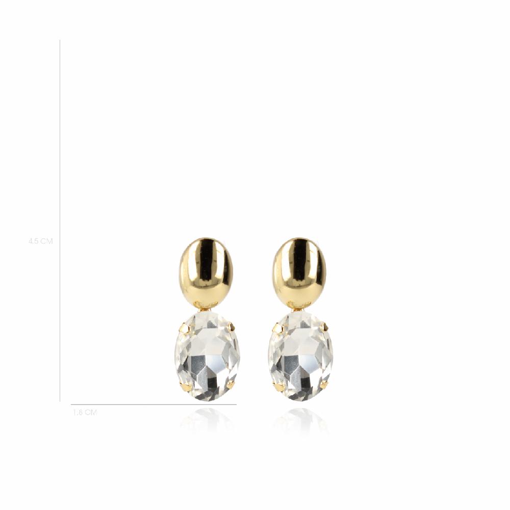 Lott. Gioielli Strass Oorbellen Amelie Ovaal Crystal