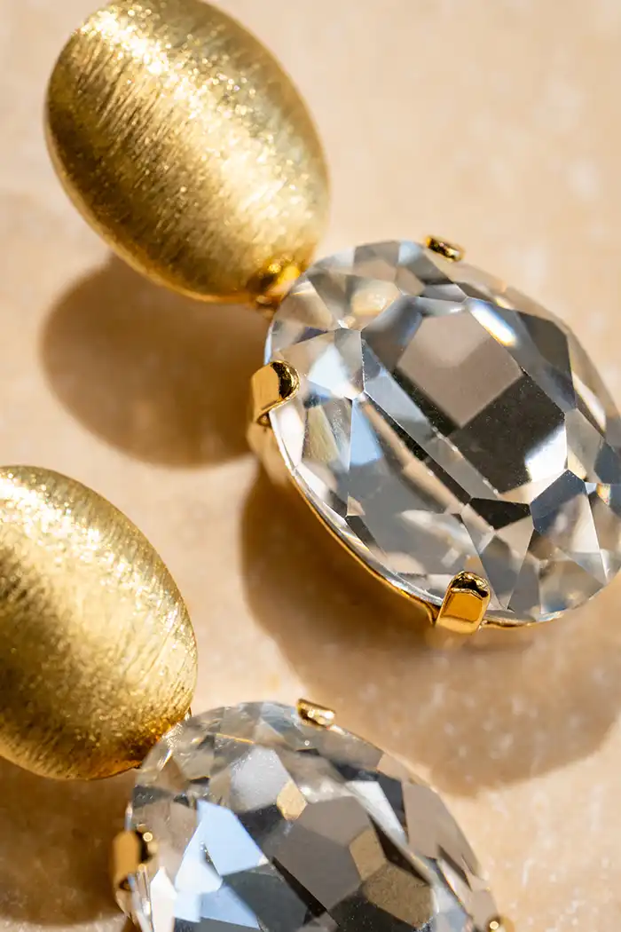 Lott. Gioielli Strass Oorbellen Amelie Ovaal Crystal