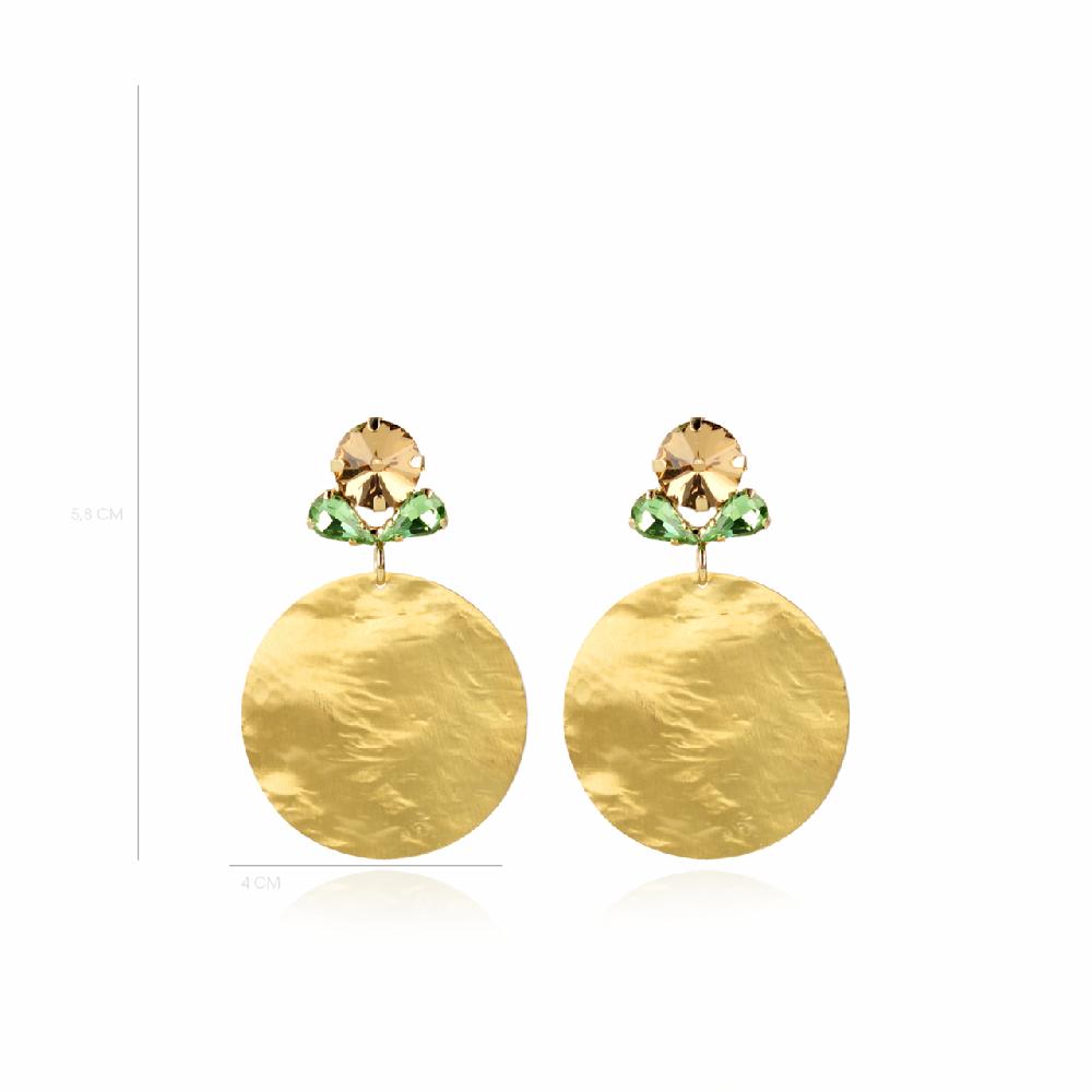 Lott. Gioielli Strass Oorbellen Flower Hammerd Element L