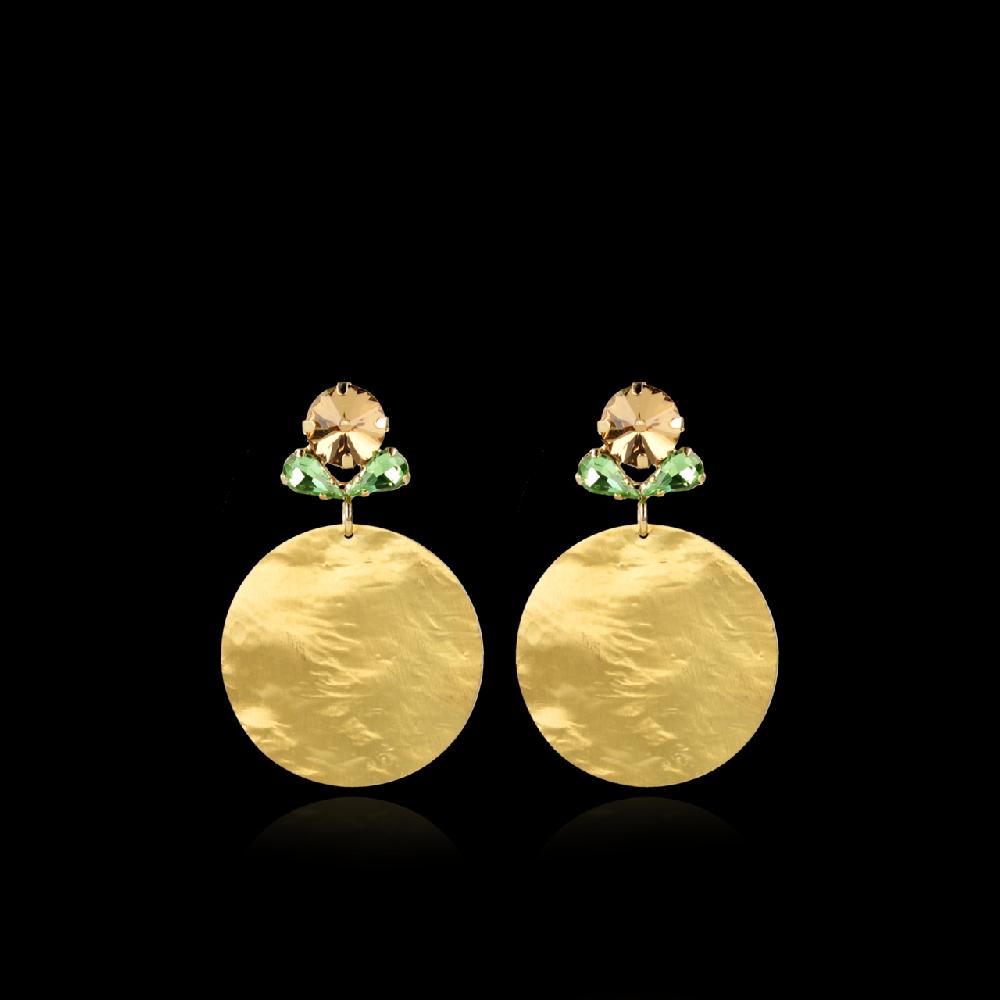 lott. gioielli Strass Oorbellen Flower Hammerd Element L