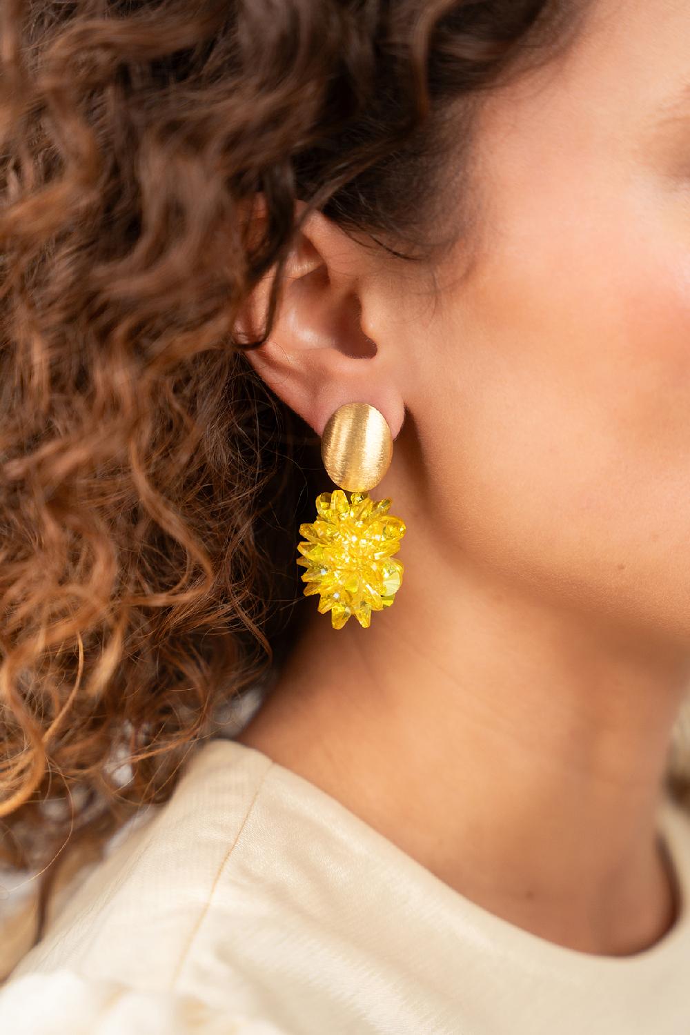 Lott. Gioielli Sunflower Holo Oorbellen Crystal Grape Sam