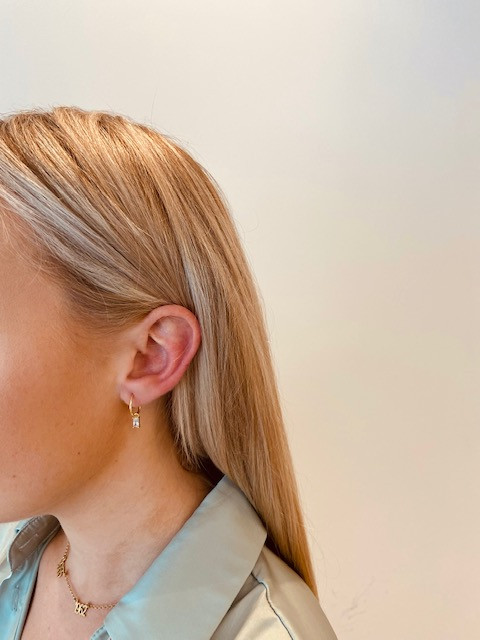 Lott. Gioielli Tiny By LOTT. Crystal Bagette Classic Oorbellen