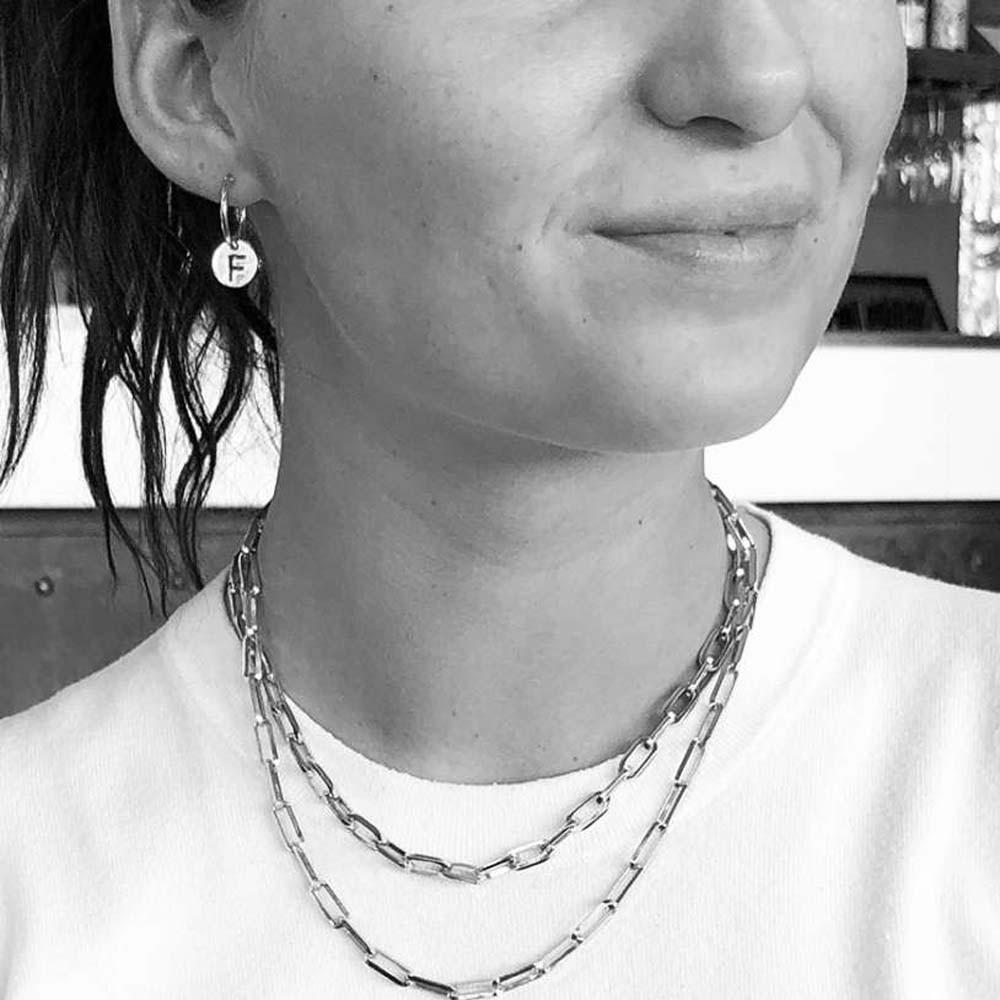 Lott. Gioielli Tiny By LOTT. Zilveren Oorbel One Piece Initial