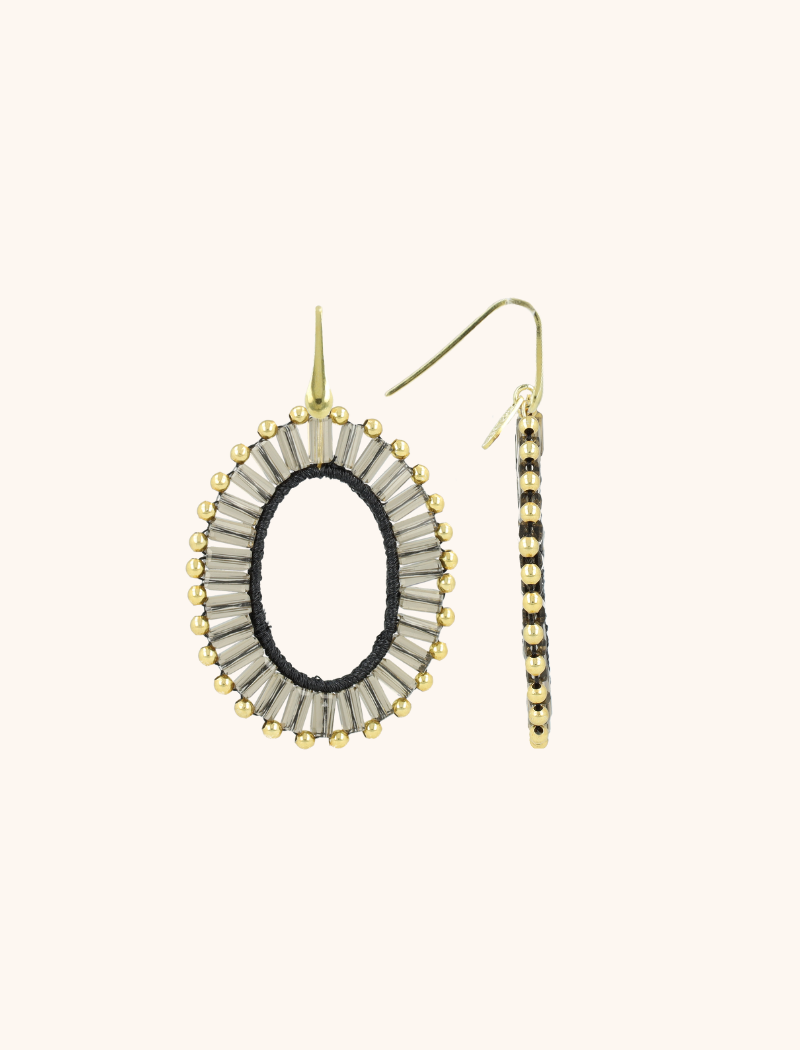 lott. gioielli Transparant Black Oorbellen Naomi Ovaal M