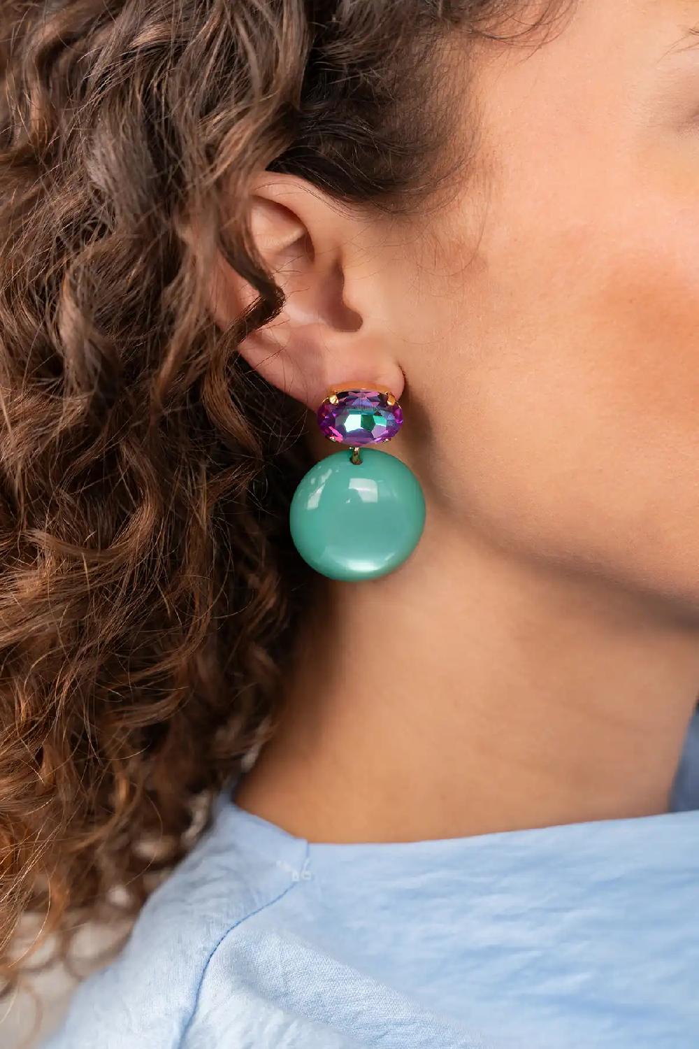 Lott. Gioielli Turquoise Oorbellen Lara Circle Element