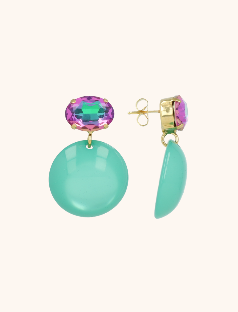 lott. gioielli Turquoise Oorbellen Lara Circle Element