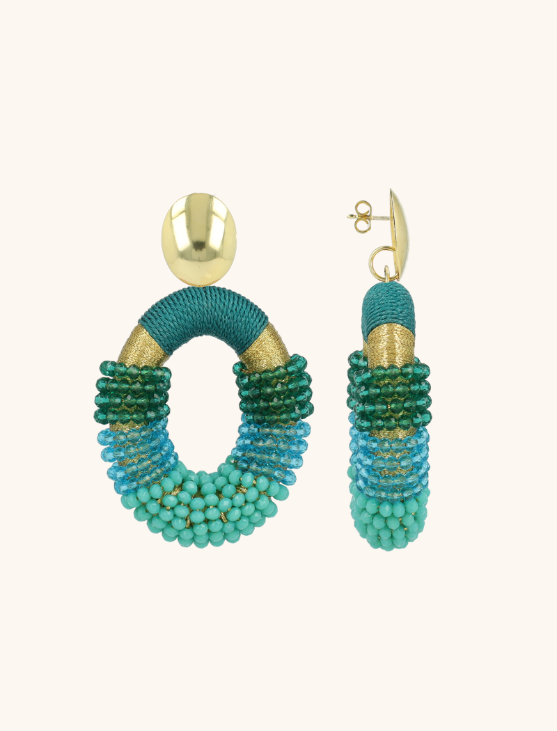 lott. gioielli Turquoise Oorbellen Yara Combi Oval L