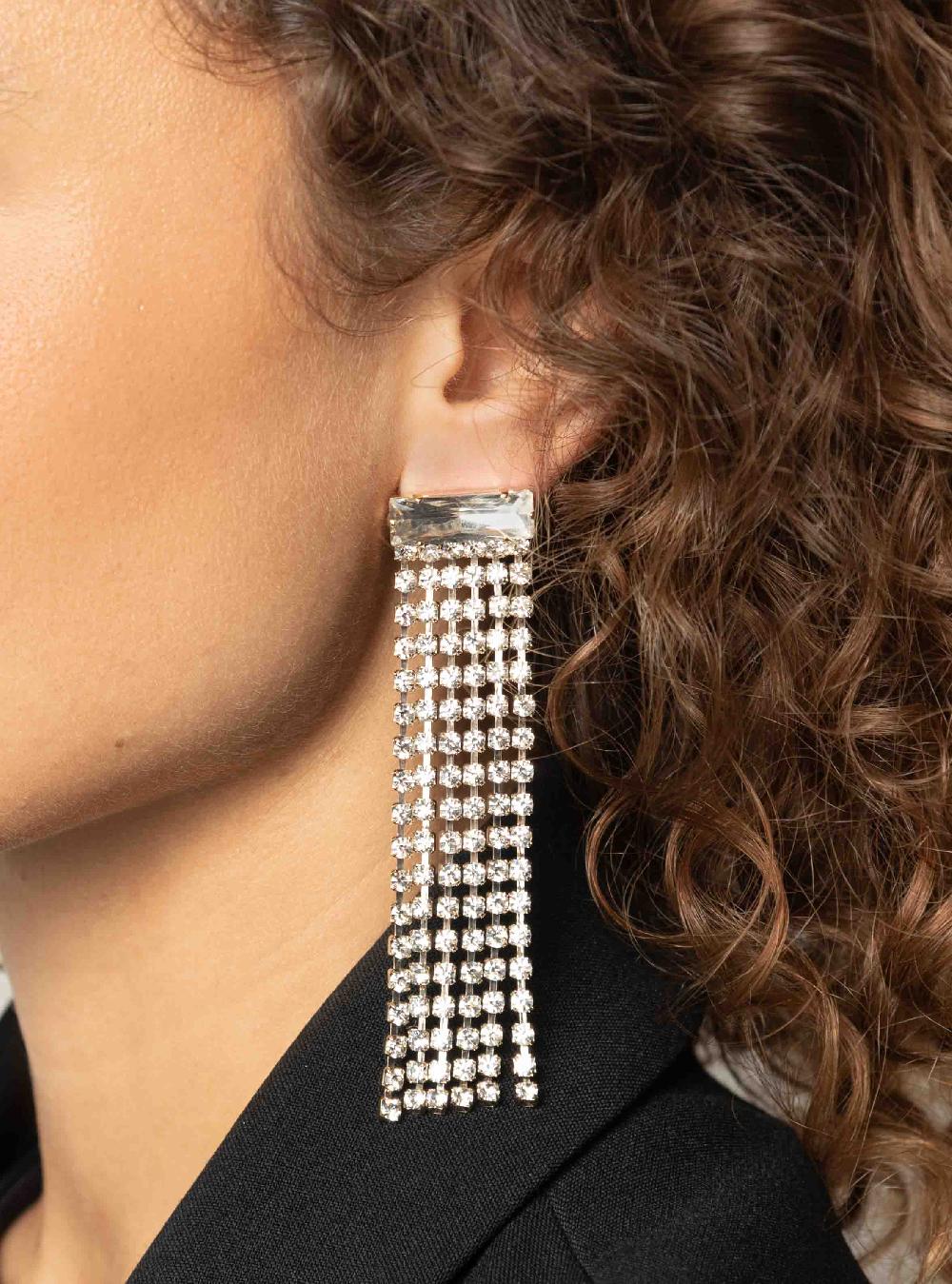 Lott. Gioielli Veronique Oorbellen Baguette Waterval L Kristal