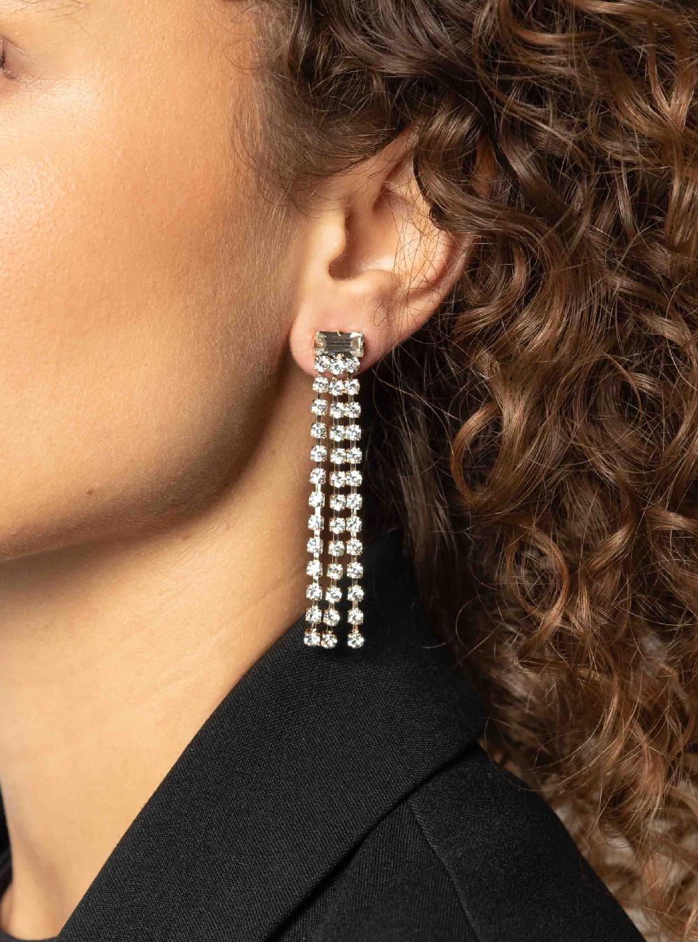 Lott. Gioielli Veronique Oorbellen Baguette Waterval S Kristal