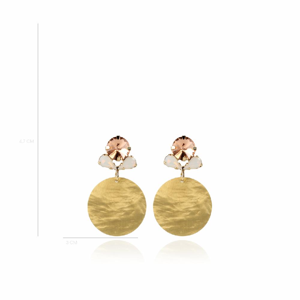 Lott. Gioielli Vintage Oorbellen Flower Hammerd Element M