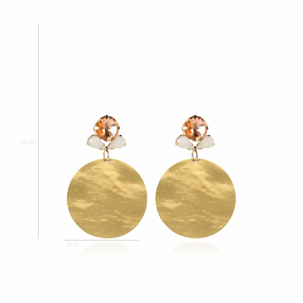 Lott. Gioielli Vintage Strass Oorbellen Flower Hammerd Element L