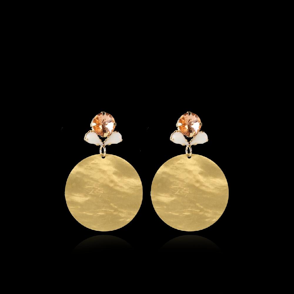 Lott. Gioielli Vintage Strass Oorbellen Flower Hammerd Element L