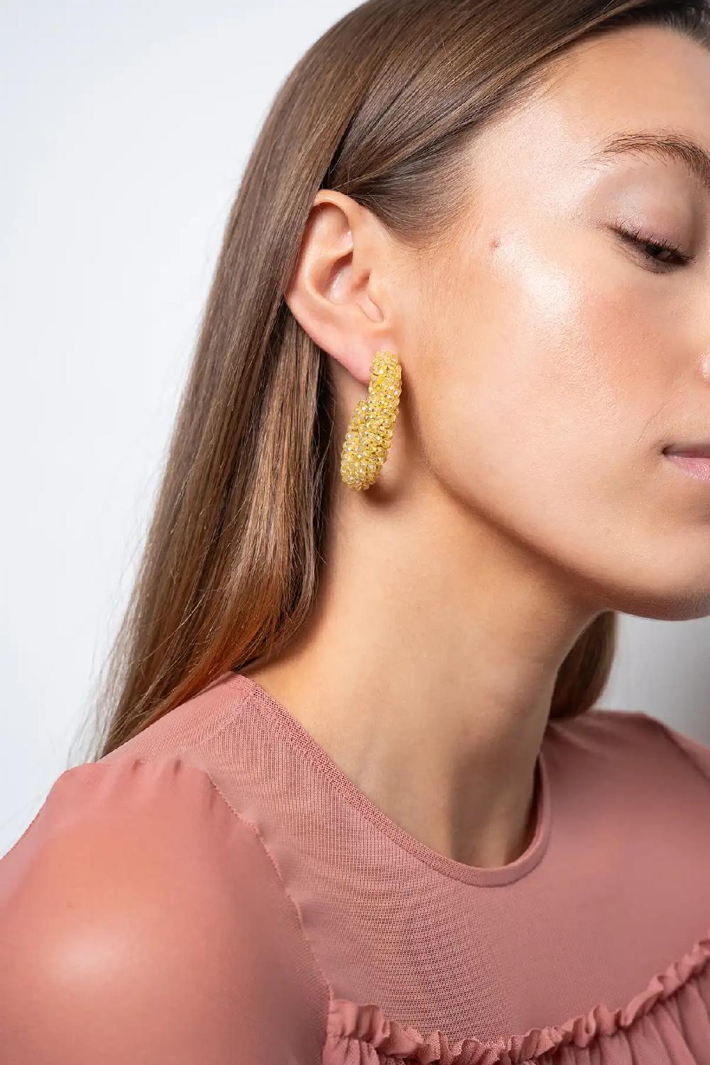 Lott. Gioielli Yellow/Gold Oorbellen Ellis Glassberry Creole L