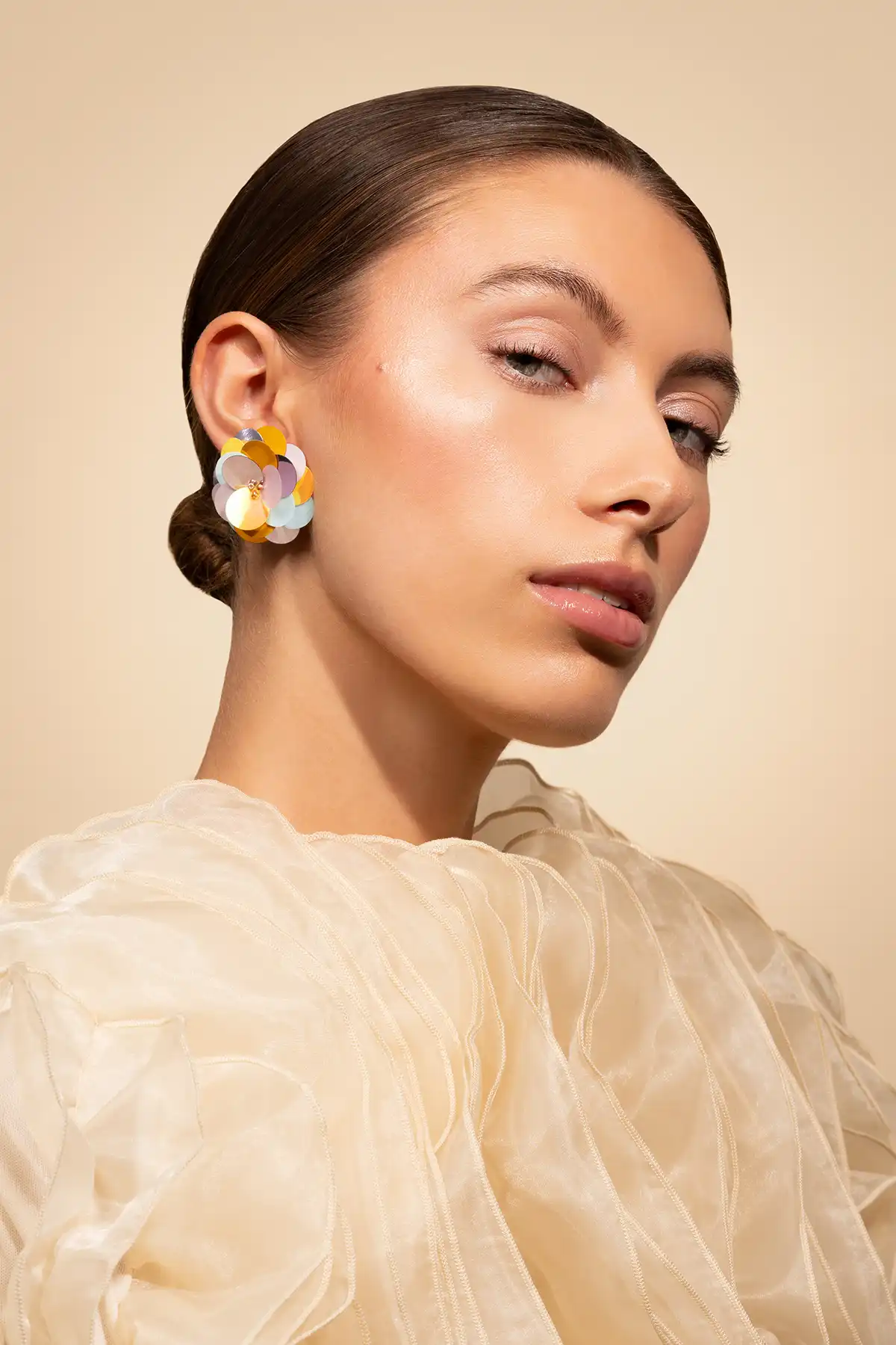 Lott. Gioielli Yellow/Lavender/Mint Oorbellen Celeste Sequin Flower