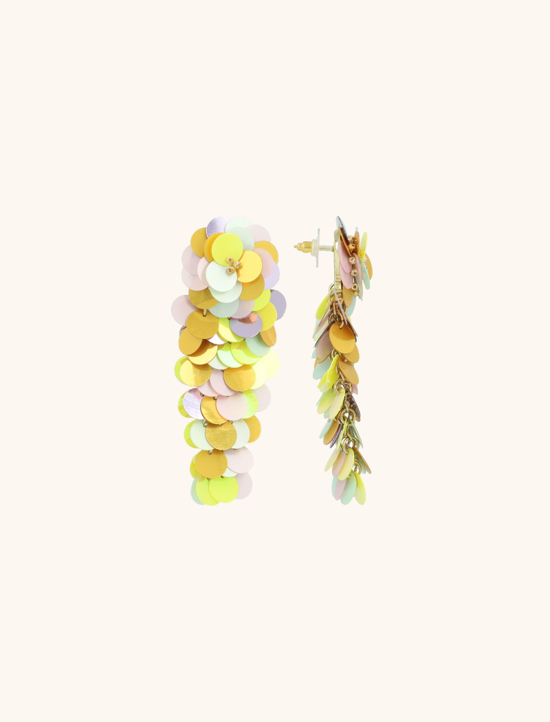 lott. gioielli Yellow/Lavender/Mint Oorbellen Linde Sequin Waterfall L