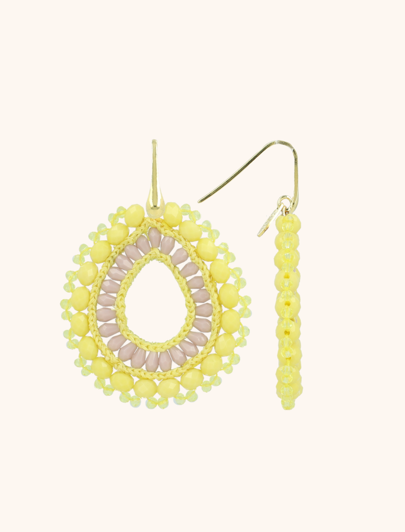 lott. gioielli Yellow/Lila Oorbellen Vos Open Drop L