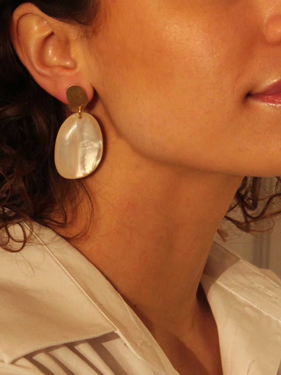 Lott. Gioielli Zand Oorbellen Little Sara Assymetrisch Ovaal S