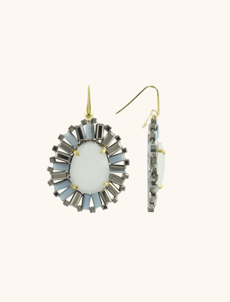 lott. gioielli Zilver Witte Oorbellen Esmee Druppel S Steen