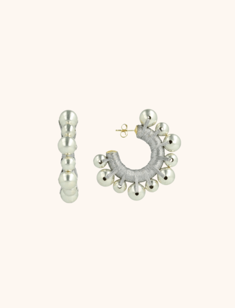 Lott. Gioielli Zilveren Oorbellen Door Ball Creool S