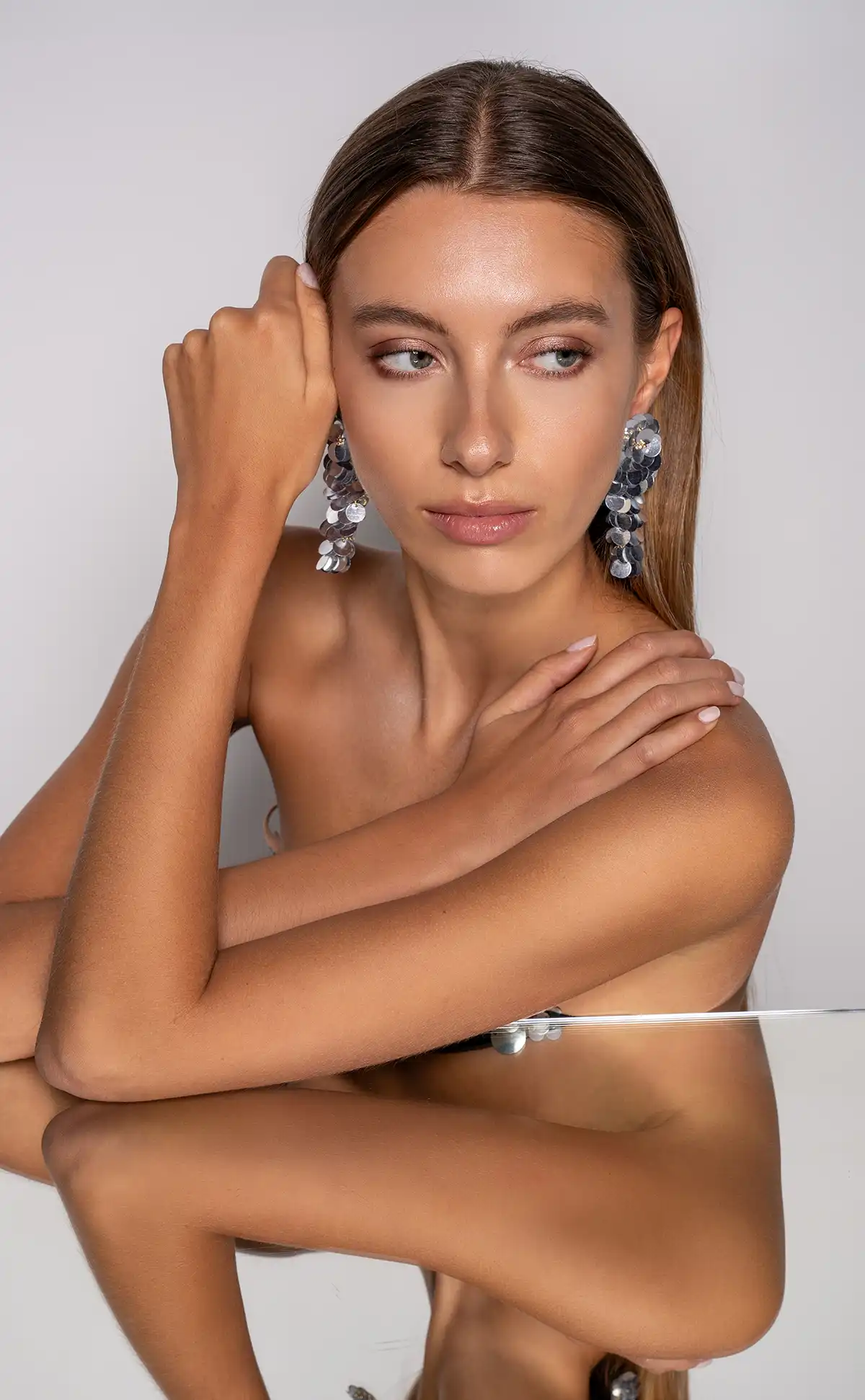 Lott. Gioielli Zilveren Sequin Oorbellen Waterfall L