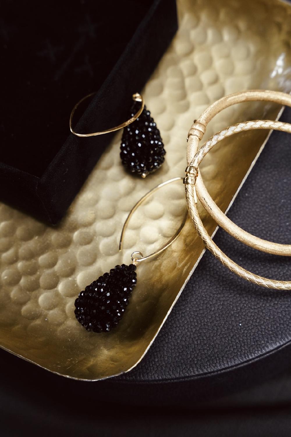 Lott. Gioielli Zwarte Oorbellen Amy Glassberry Cone S