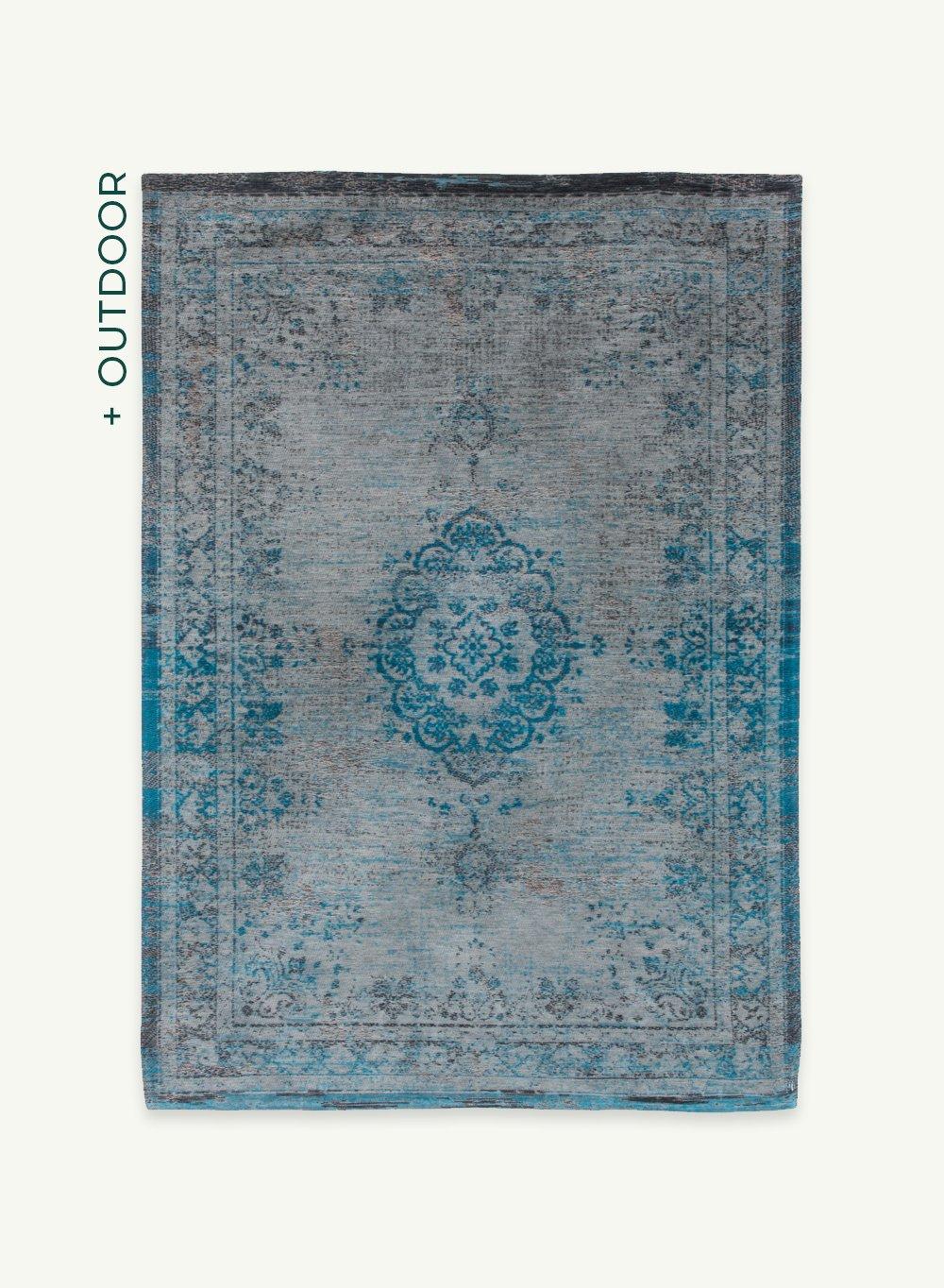 louis de poortere Grey Turquoise 8255 - Medallion Collection