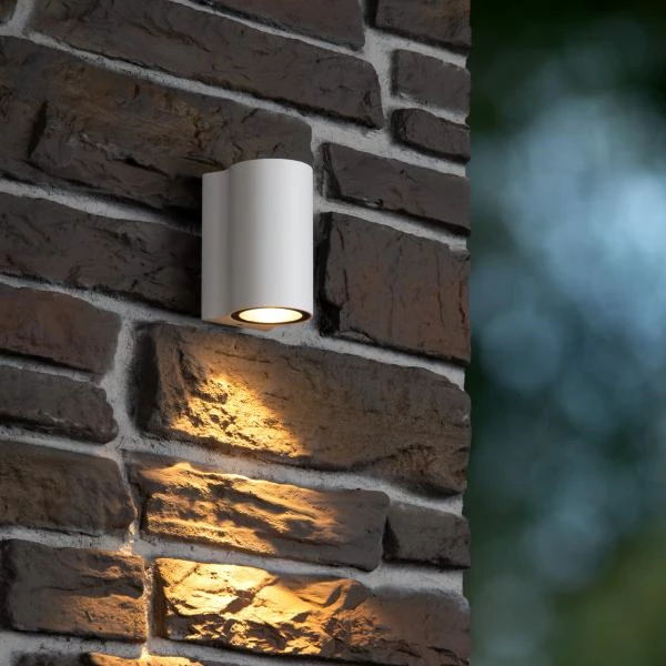 Lucide Lucide AKRA - Wandlamp Binnen/Buiten - LED - 1x6W 2700K - IP54 - Wit