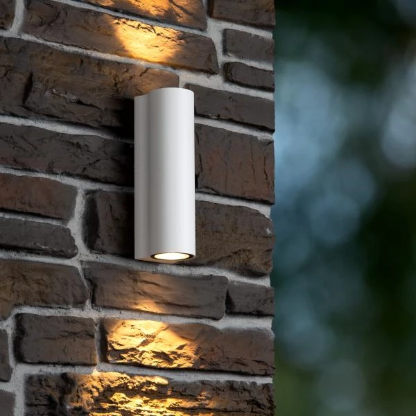 Lucide Lucide AKRA - Wandlamp Binnen/Buiten - LED - 2x6 5W 2700K - IP54 - Wit