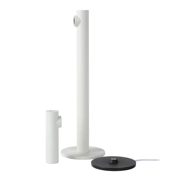 Lucide Lucide ANTRIM - Oplaadbare Bureaulamp Binnen/Buiten - Accu/Batterij - LED Dimb. - 1x2 2W 2700K - IP54 - Met Draadloos Oplaadstation - Wit