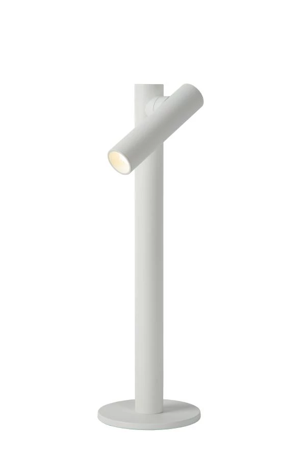 lucide Lucide ANTRIM - Oplaadbare Bureaulamp Binnen/Buiten - Accu/Batterij - LED Dimb. - 1x2 2W 2700K - IP54 - Met draadloos oplaadstation - Wit