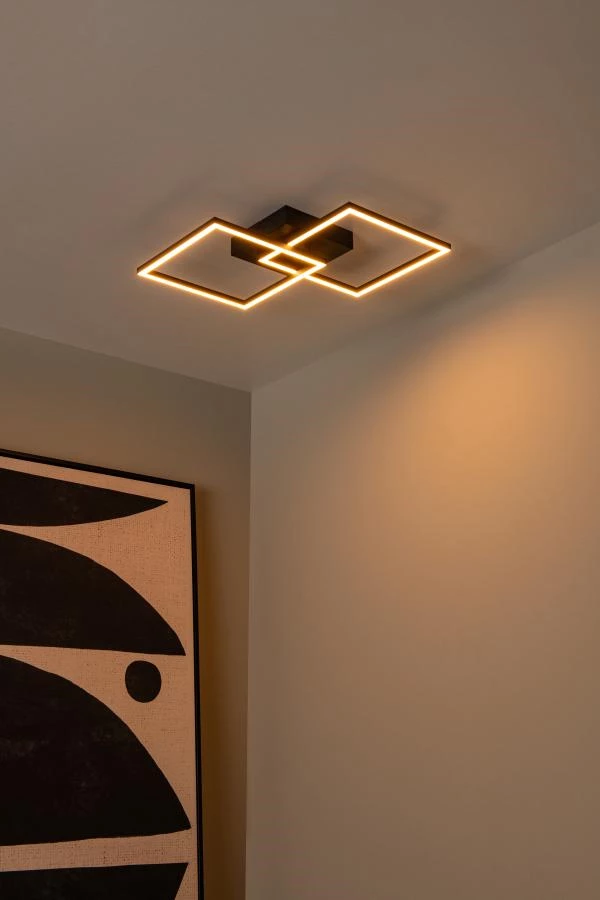 Lucide Lucide ARIANNE - Plafonnière - LED - CCT - 1x23W 2700K/4000K - Zwart