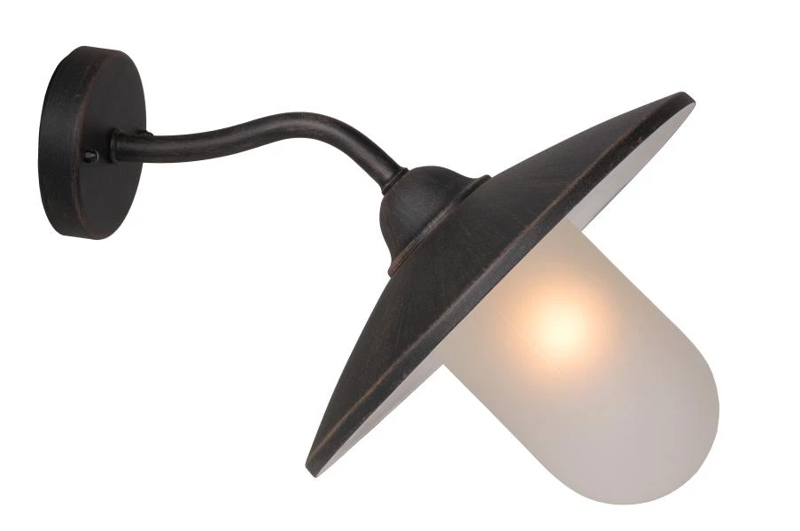 lucide Lucide ARUBA - Wandlamp Binnen/Buiten - Ø 30 cm - 1xE27 - IP44 - Roest bruin