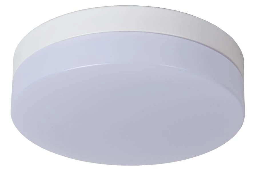 Lucide Lucide BISKIT - Plafonnière Badkamer - Ø 23 Cm - LED - 1x12W 2700K - IP44 - Bewegingssensor - Wit