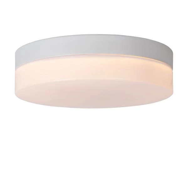 Lucide Lucide BISKIT - Plafonnière Badkamer - Ø 23 Cm - LED - 1x12W 2700K - IP44 - Bewegingssensor - Wit