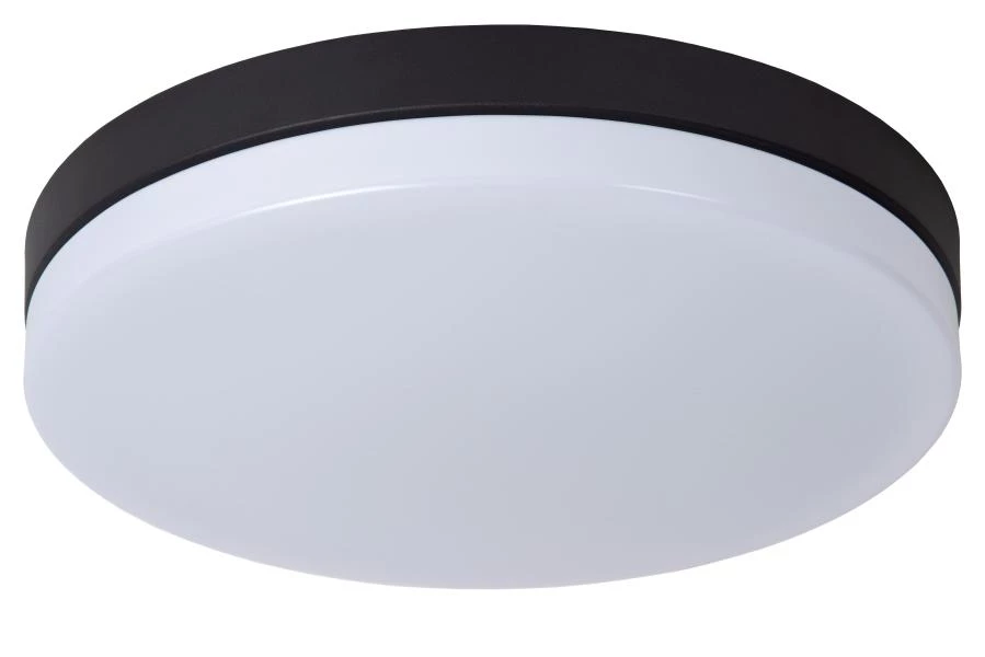 Lucide Lucide BISKIT - Plafonnière Badkamer - Ø 40 Cm - LED - 1x36W 2700K - IP44 - Bewegingssensor - Zwart