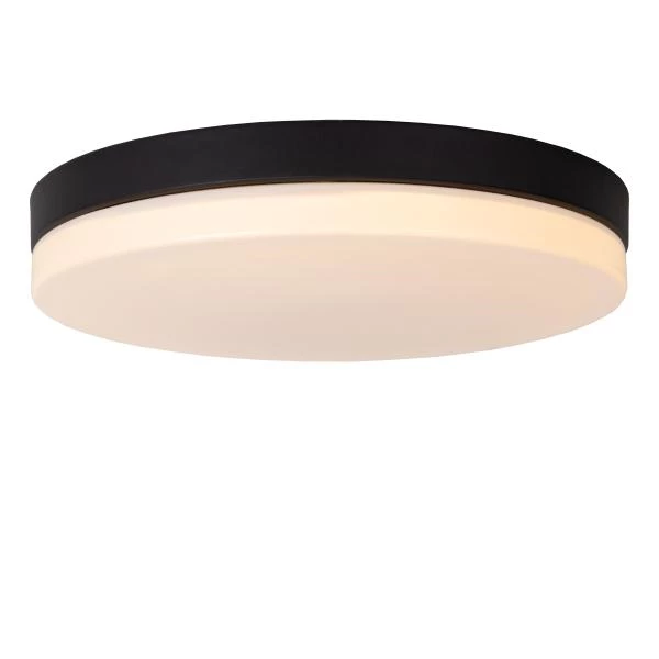 Lucide Lucide BISKIT - Plafonnière Badkamer - Ø 40 Cm - LED - 1x36W 2700K - IP44 - Bewegingssensor - Zwart