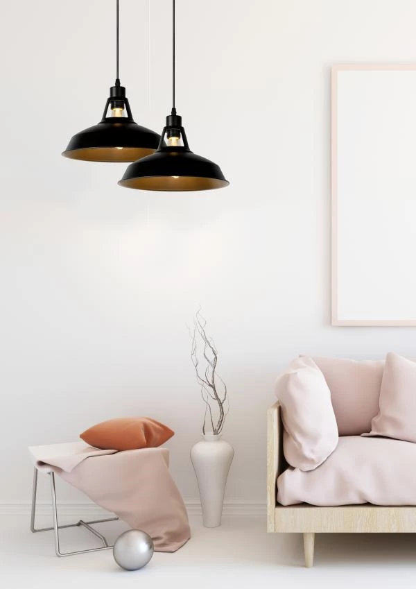 Lucide Lucide BRASSY-BIS - Hanglamp - Ø 31 Cm - 1xE27 - Zwart
