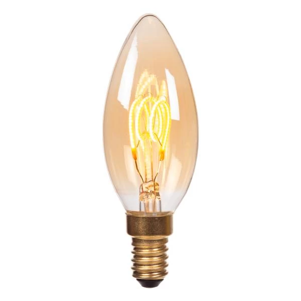 lucide Lucide C35 - Filament lamp - Ø 3 5 cm - LED 3 StepDim (Memory) - E14 - 1x3W 2200K - Amber