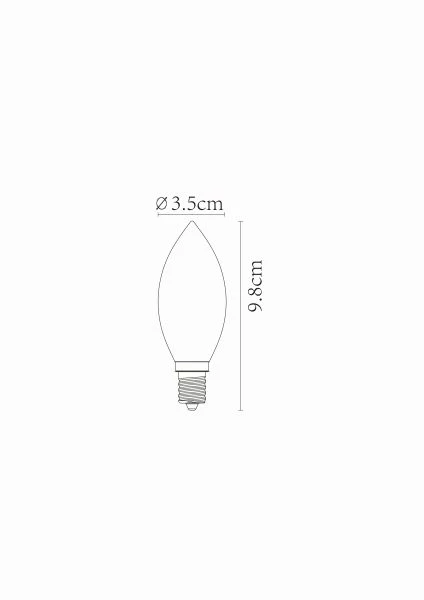 Lucide Lucide C35 - Filament Lamp - Ø 3 5 Cm - LED Dimb. - E14 - 1x4W 2700K - Transparant