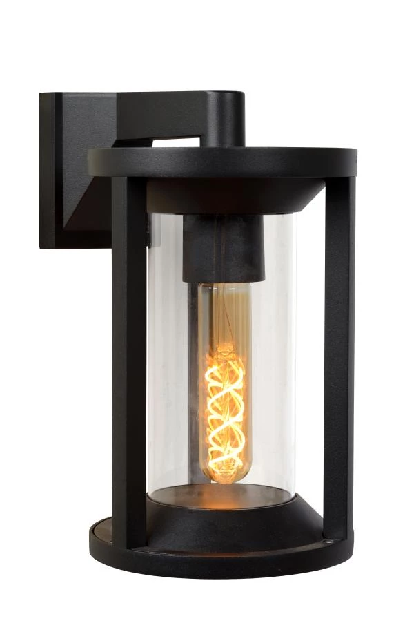 lucide Lucide CADIX - Wandlamp Binnen/Buiten - 1xE27 - IP65 - Zwart