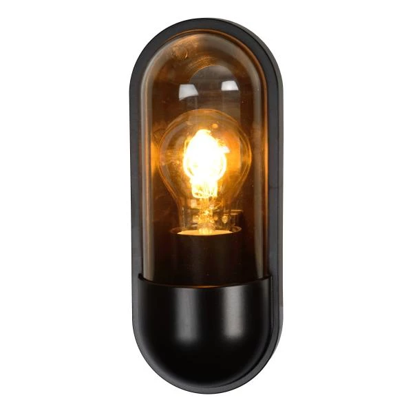 Lucide Lucide CAPSULE - Wandlamp Binnen/Buiten - 1xE27 - IP54 - Zwart
