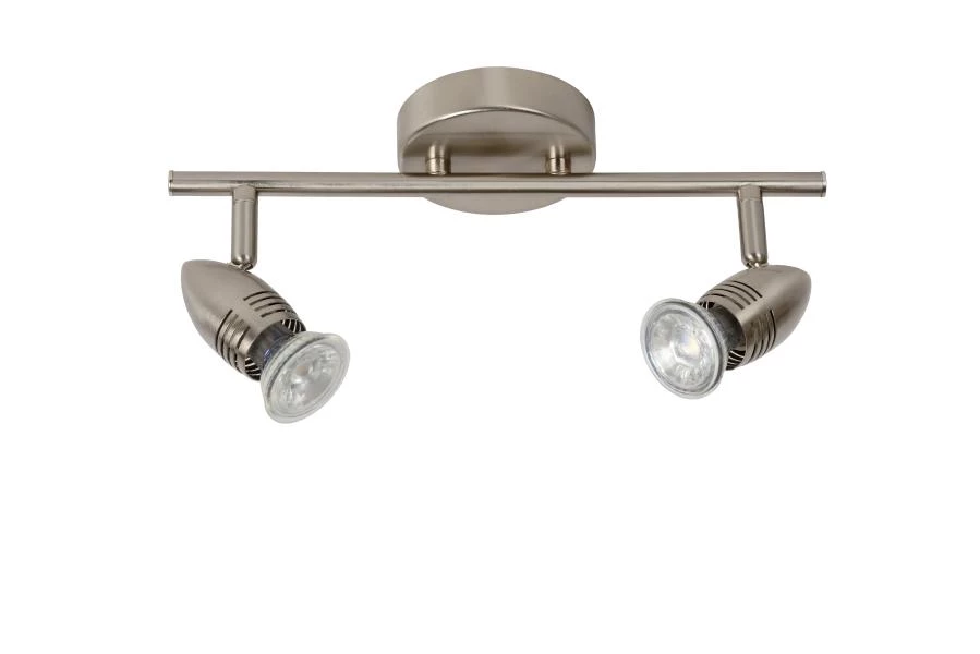Lucide Lucide CARO-LED - Plafondspot - LED - GU10 - 2x5W 2700K - Mat Chroom
