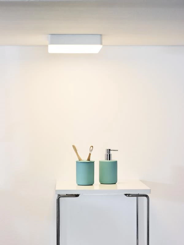 Lucide Lucide CERES-LED - Plafonnière Badkamer - LED Dimb. - 1x30W 3000K - IP44 - Wit