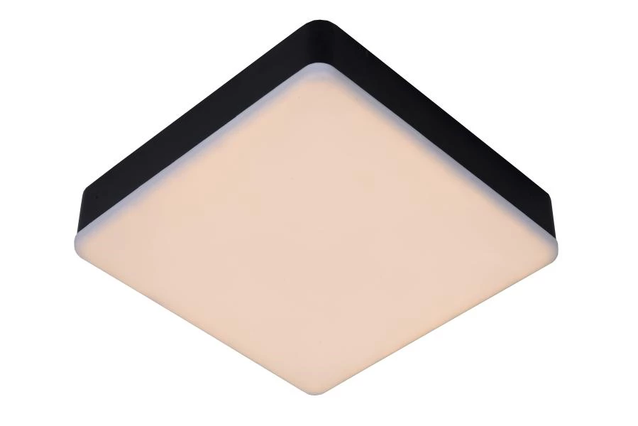 lucide Lucide CERES-LED - Plafonnière Badkamer - LED Dimb. - 1x30W 3000K - IP44 - Zwart