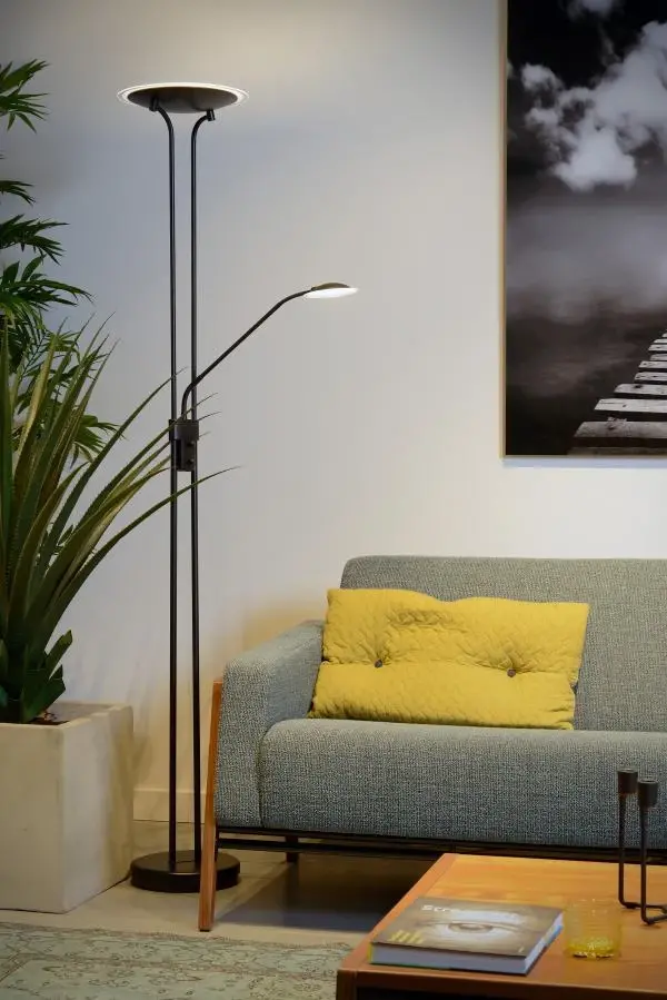 Lucide Lucide CHAMPION-LED - Leeslamp - Ø 30 Cm - LED Dimb. - 3000K - Zwart