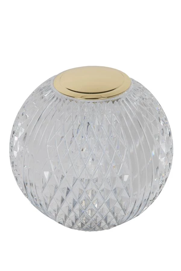 Lucide Lucide CINTRA - Oplaadbare Tafellamp - Accu/Batterij - Ø 9 Cm - LED 3 StepDim - 1x1 5W 3000K - Transparant