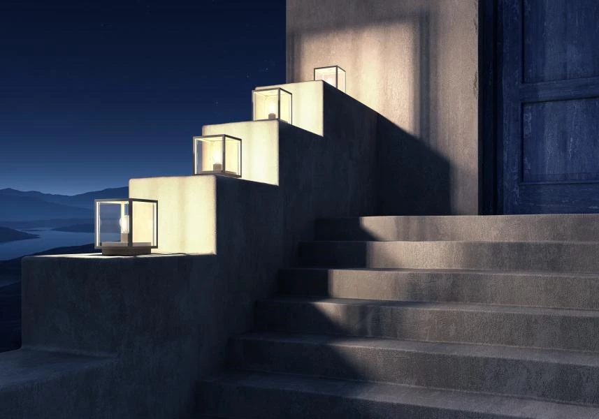 Lucide Lucide CLAIRE - Sokkellamp - 1xE27 - IP54 - Antraciet