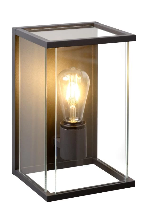 lucide Lucide CLAIRE - Wandlamp Binnen/Buiten - 1xE27 - IP54 - Antraciet